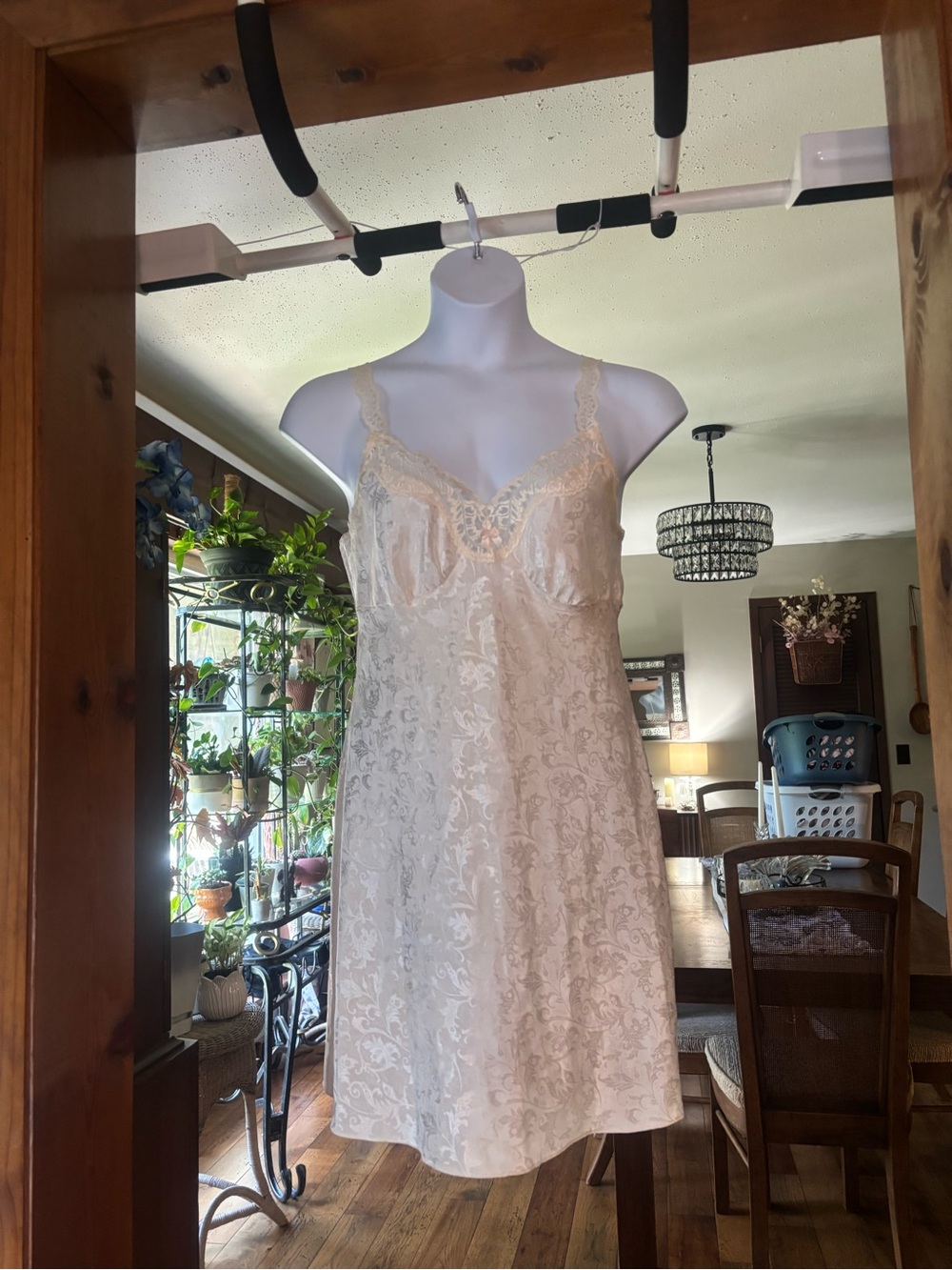 Vintage St Michael Marks & Spencer Women’s Ivory Lace Slip Dress  U.S. Size 10